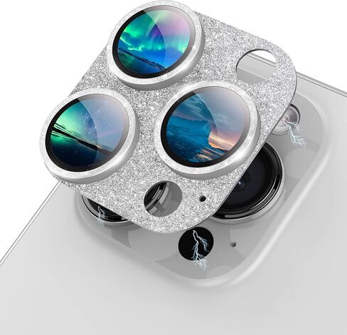 Actgan for iPhone 14 Pro/iPhone 14 Pro Max Camera Lens Protector 3D Bling Glitter Full Coverage Camera Screen Cover Case Friendly Accessories for iPhone 14 Pro Max/ 14 Pro Glitter Purple in Saudi Arabia