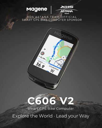 Magene C606 Smart Navigation GPS Bike Computer with Offline Map, 2.8-inch Color Touchscreen,WiFi & Bluetooth Cycling Computer,11 Languages,IPX7 Waterproof in Saudi Arabia