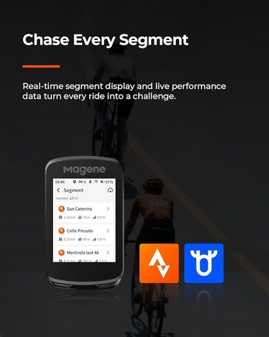 Magene C606 Smart Navigation GPS Bike Computer with Offline Map, 2.8-inch Color Touchscreen,WiFi & Bluetooth Cycling Computer,11 Languages,IPX7 Waterproof in Saudi Arabia