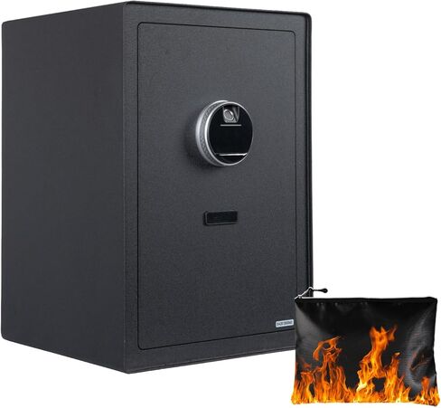 Small Money Safe Box for Home,Electronic Security Money Safe for Cash,Personal Home Safe with Digital Keypad,Lock Box for Keys with Code,Mini Safe for Kids,0.23 Cubic Feet Black in Saudi Arabia
