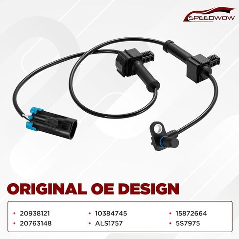SPEEDWOW 2Pcs ABS Wheel Speed Sensor Rear Left/Right Compatible with 2007 2008 Chevy Silverado 3500 GMC Sierra 1500 2500 3500 07 Silverado 1500 2007-2013 GMC Sierra 1500 ALS1757 20938121 in Saudi Arabia