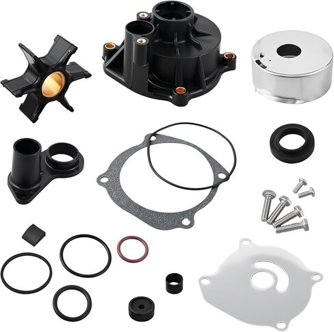 New Water Pump Repair Kit with Housing Replacement for Johnson Evinrude OMC（1980-UP）20 25 30 35HP Outboard Motor Parts - Replace 393630, 393509, 391636, 0393630, Sierra 18-3382 in Saudi Arabia