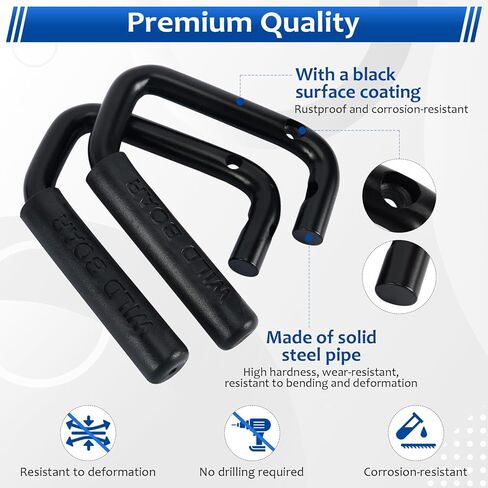 Front and Rear Grab Handles Kit Grab Bars Compatible for Jeep Wrangler JK 2DR/4DR 2007-2017 in Saudi Arabia