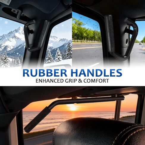 Front and Rear Grab Handles Kit Grab Bars Compatible for Jeep Wrangler JK 2DR/4DR 2007-2017 in Saudi Arabia