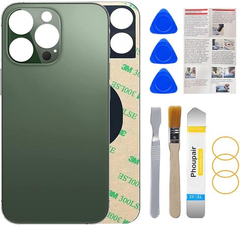 Phoupair OEM Rear Back Glass Replacement for iPhone 13 Pro Max 6.7 Inches with Professional Repair Tool Kit (Sierra Blue) in Saudi Arabia