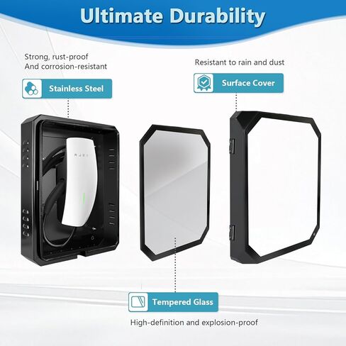 Heavy Duty Outdoor Charger Station Cover Box fit for Tesla gen 3th Wall Connector & Most EV Charger, Large Size Waterproof Dustproof Indoor/Outdoor Wall Mount Charger Enclosure in Saudi Arabia