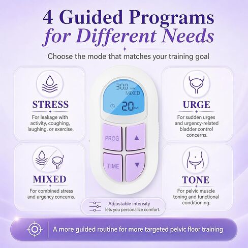 Incontinence Treatment Device, Pelvic Floor Exercise Devices, Pelvic Floor Strengthening Device for Women, Pelvic Floor Muscle Trainer, Incontinence Stimulator for Women to Strengthen Pelvic Support in Saudi Arabia
