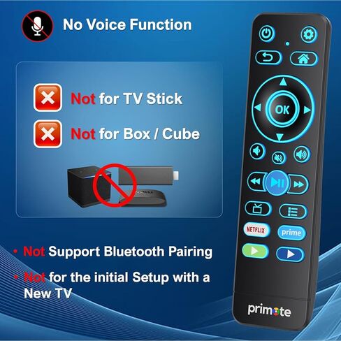 Universal TV Remote for All FlRE and ROKU Built-in Smart TV 4K/HD, with Backlit and IR Learning in Saudi Arabia