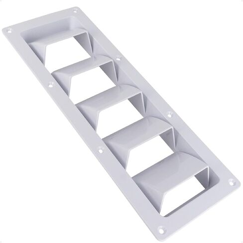 Five Oceans 5-Slotted Louvered Ventilators, 13-1/4-Inch x 4-3/4-Inch, White ABS Plastic, 2 Pack - FO106-M2 in Saudi Arabia