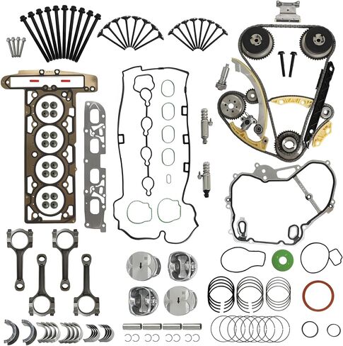 2.4L REDERANT REBERALD REDARELL ALTERNIL KIT & توقيت سلسلة قضبان VVT تتناسب مع بويك ريجال فيرانو لاكروس تشيفي إداعيوكس ماليبو جي إم سي تريرين 2.4L 2010-2017 12578515 12578516 12654958 HS54874 in Saudi Arabia