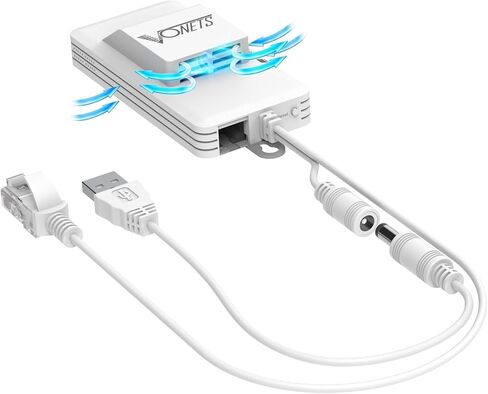 VONETS VAR11N-300 Portable WiFi Router 2.4GHz WiFi Bridge Wireless Repeater WiFi Hotspot to Ethernet WAN/LAN 2 RJ45 Ports(10/100Mbps) DC/USB Powered for Hotel IP Printer Network Devices in Kuwait