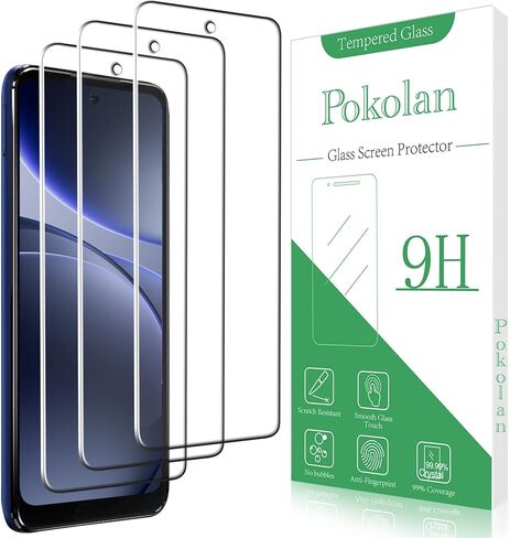 Pokolan [3-Pack] Screen Protector for Motorola Moto G Stylus 5G (2021) Tempered Glass, Anti Scratch, 9H Hardness, Bubble Free, Easy to Install, HD Clear, Touch Sensitive in Saudi Arabia