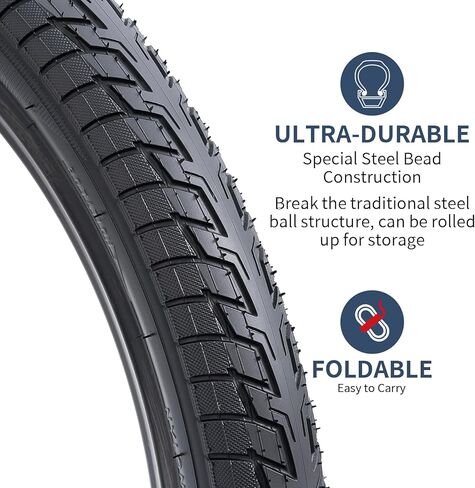 إطارات دراجة YUNSCM 20 بوصة 20x2.125/57-406 60TPI و20 بوصة أنابيب دراجة مع شريطين حافة متوافق مع 20x1.90 20 x 1.95 20 x 2.0 20x2.10 20 x 2.125 20x2.20 20x2.25 إطارات الدراجة/الدراجات و أنابيب (Y-1136) in Saudi Arabia