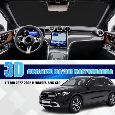 استبدال ظل الشمس للزجاج الأمامي لسيارة مرسيدس بنز GLS 2019-2024، 6 طبقات قابلة للطي لحماية حاجب الشمس للنافذة، تحجب حرارة أشعة الشمس، تحافظ على برودة سيارتك (GLS) in Saudi Arabia