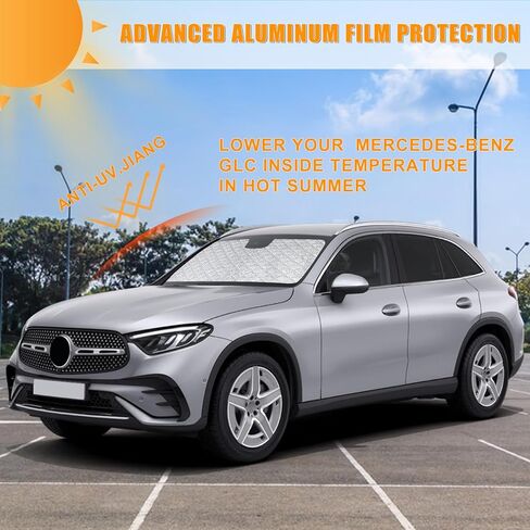 استبدال ظل الشمس للزجاج الأمامي لسيارة مرسيدس بنز GLS 2019-2024، 6 طبقات قابلة للطي لحماية حاجب الشمس للنافذة، تحجب حرارة أشعة الشمس، تحافظ على برودة سيارتك (GLS) in Saudi Arabia