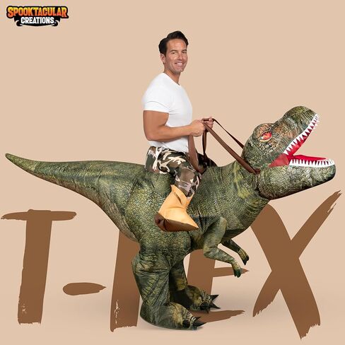 إبداعات spooktacular أزياء الديناصورات القابلة للتنفيذ ، ركوب على T rex تفجير الأزياء لحفلات Halloween Cosplay تحت عنوان in Saudi Arabia