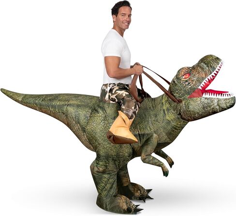 إبداعات spooktacular أزياء الديناصورات القابلة للتنفيذ ، ركوب على T rex تفجير الأزياء لحفلات Halloween Cosplay تحت عنوان in Saudi Arabia