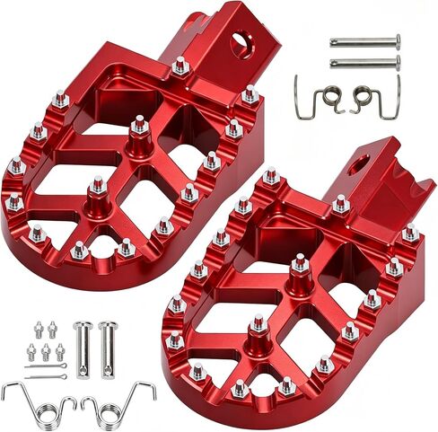 CNC Wider Anti-slip Mini Bike Foot Pegs Kit Compatible with Coleman CT100U CC100X CT200U CT200U-EX BT200X Minibike Motorcycle CRF XR 50 70 125 Pit Dirt Bike Parts Accessories Footrest Aluminum in Saudi Arabia