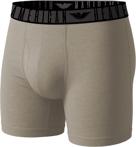 American Heaven Men's Underwear Trunks 6-Pack, Stretchy Ultra Soft Fitted Boxer Brief with Fly in Kuwait