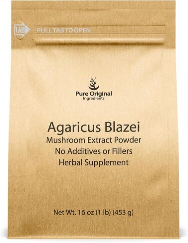 مكونات أصلية نقية مسحوق فطر Agaricus Blazei، 1 رطل، مكمل عشبي، بدون إضافات أو حشوات in Saudi Arabia