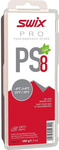 PS08-90 - PRO Speed Wax Shop - PS8 RED - 25 to 39 Degrees Fahrenheit - Bulk 900g Box - 5 X 180g Bars - Fluoro Free - Ski or Snowboard in Saudi Arabia