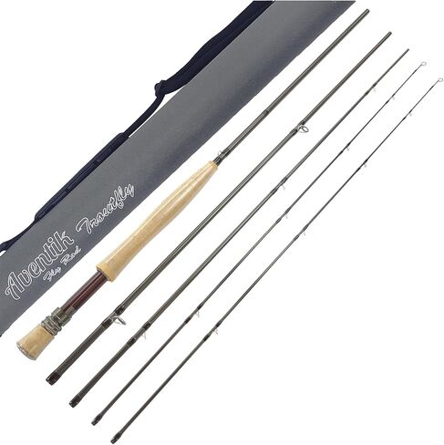 قضبان صيد السمك من Aventik Fly تصميم أوروبي رئيسي Wild Trout Ultra Fast TroutFly 9' LW4، LW5، LW6، 9'LW5/6 و9'6" LW6/7، كل ذلك في 4 قطع فائقة السرعة وأفضل قيمة in Saudi Arabia