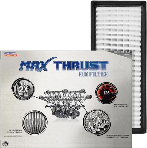 Spearhead Max Thrust Performance Engine Air Filter For All Mileage Vehicles - Increases Power & Improves Acceleration (MT-242) in Saudi Arabia