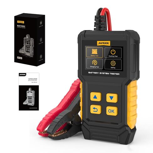 اختبار بطارية سيارة Autool 12 فولت 24V اختبار حمولة حمولة 30-2000 CCA اختبار بطارية السيارات ، محلل نظام الشحن التحريك ، مراجعة بيانات الشاشة العكسية حماية قطبية in Kuwait