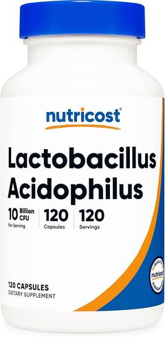 Nutricost Lactobacillus Acidophilus 10 مليار CFU، 120 كبسولة نباتية in Saudi Arabia