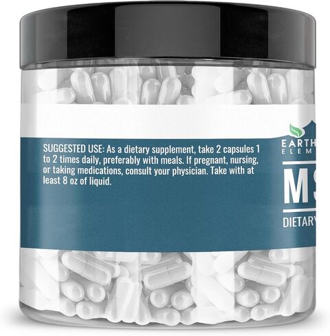 Earthborn Elements Methylsulfonylmethane (MSM) 200 Capsules, Non-GMO, Easy-to-Take Caps in Saudi Arabia