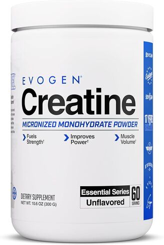 Evogen Creatine Monohydrate | Premium Creatine Supplement for Muscle Growth, Increased Strength, Enhanced Energy Output, Anti-oxidant Support, & Improved Athletic Performance | Unflavored in Saudi Arabia