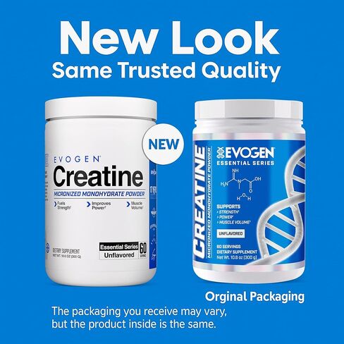 Evogen Creatine Monohydrate | Premium Creatine Supplement for Muscle Growth, Increased Strength, Enhanced Energy Output, Anti-oxidant Support, & Improved Athletic Performance | Unflavored in Saudi Arabia
