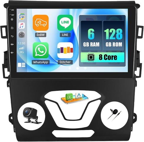 [2+64G] Android 13 Car Stereo for Ford Fusion Mondeo 2013-2019 with Carplay&Android Auto,9 Inch Touch Screen Car Radio with Mirror Link GPS WiFi Bluetooth FM/RDS SWC Dual USB+AHD Backup Camera in Saudi Arabia