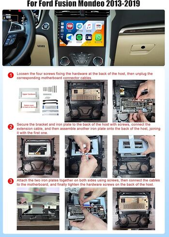 [2+64G] Android 13 Car Stereo for Ford Fusion Mondeo 2013-2019 with Carplay&Android Auto,9 Inch Touch Screen Car Radio with Mirror Link GPS WiFi Bluetooth FM/RDS SWC Dual USB+AHD Backup Camera in Saudi Arabia