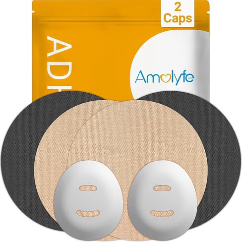 Amolyfe - رقعات Dexcom G7 الزائدة، 20 قطعة من رقع لاصقة Dexcom G7 المقاومة للماء، قطعة واحدة من غطاء مستشعر CGM الواقي القابل لإعادة الاستخدام، مسامي، يدوم طويلاً، لا يسبب الحساسية، لا يترك بقايا على Dexcom G7 (TAN) in Saudi Arabia