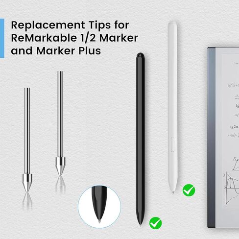 24-Pack Replacement Mesh Fiber Tips & Rubber Tips only Compatible with Granarbol 4-in-1 Stylus Touch Screen Pen 0.20-inch(5mm) & 0.28-inch(7mm) Series in Saudi Arabia