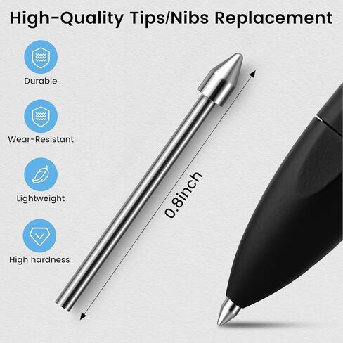 24-Pack Replacement Mesh Fiber Tips & Rubber Tips only Compatible with Granarbol 4-in-1 Stylus Touch Screen Pen 0.20-inch(5mm) & 0.28-inch(7mm) Series in Saudi Arabia