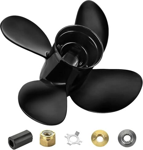 10.3x13 Upgrade OEM 48-8M8026630 Aluminum Boat Propeller(Interchangeable Hub Kits Included) fit Mercury Engines 25-70HP,13 Spline,4 Blades,RH in Saudi Arabia