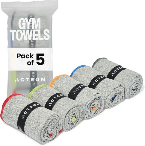 Microfiber Quick Dry Gym Towel, Silver ION Odor-Free Absorbent Fiber, Fast Drying, Men & Women Workout Gear for Body Sweat, Working Out, Towels in Kuwait