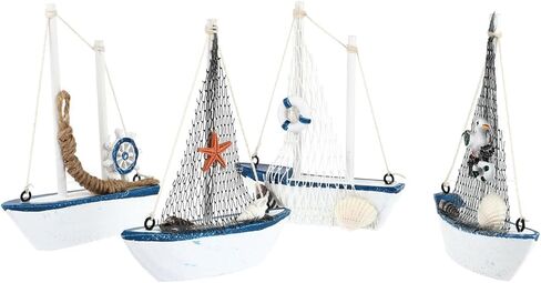 IMIKEYA 4pcs Mini Sailboat Model Sailboat Ornament Beach Decor Sailboat Decor Nautical Decor Sailboat Model Nautical Party Decorations in Saudi Arabia