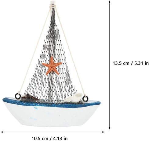 IMIKEYA 4pcs Mini Sailboat Model Sailboat Ornament Beach Decor Sailboat Decor Nautical Decor Sailboat Model Nautical Party Decorations in Saudi Arabia