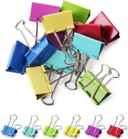 Mr. Pen- Extra Large Binder Clips, 2 Inch, 12 Pack, Assorted Color, Binder Clips Extra Large, Big Binder Clips, Large Paper Clip, Large Paper Clamps, Binder Clamps, Large Binder Clips, Large Clip in Saudi Arabia
