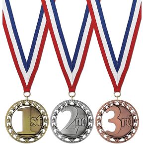 ميداليات جائزة Hodges - ميداليات الجائزة الأولى والثانية والثالثة - ميداليات برونزية ذهبية وفضية مع أشرطة للرقبة in Kuwait