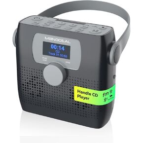 MONODEAL CD Player Portable,Bluetooth Boombox CD Player with Speakers,Portable FM Radio(𝗙𝗔𝗩𝗢𝗨𝗥𝗜𝗧𝗘 𝗠𝗘𝗠𝗢𝗥𝗬,LED,IPX4,Clock,𝗔𝗹𝗮𝗿𝗺𝗧𝗶𝗺𝗲𝗿,USB,Headphone Jack,BatteryPower Supply,𝟲𝗪) in Kuwait