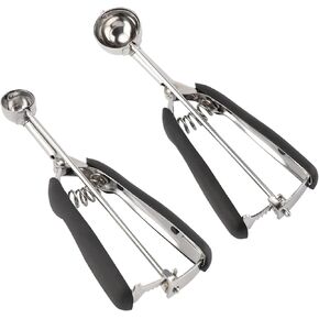 Large Cookie Scoop 4 Tbsp, Professional Stainless Steel Ice Cream Scoop 60mm, Cupcake Scoop Muffin Scoop for Baking, Good Soft Grips, Quick Trigger Release, 60ml (4 Tablespoon) in Saudi Arabia