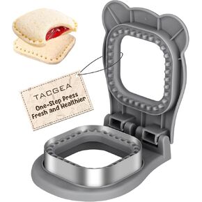 TACGEA Uncrustable Sandwich Cutter Maker – Sandwich Sealer and Cutter for Lunchbox and Breakfast, Square Shape, Light Blue in Saudi Arabia