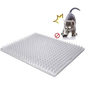 8 Pack Cat Deterrent Outdoor/Indoor Scat Mat, Pet Deterrent Training Mats, Keep Cats/Dogs Away Plastic Mats with Spikes, 12 Sq.ft, 16 x 13 Inches in Kuwait