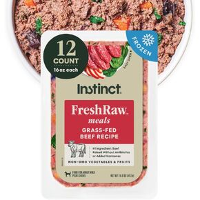 Instinct FreshRaw Meals, Natural Frozen Dog Food, Grain-Free - Variety Pack, 16 oz. (Pack of 12) in Kuwait