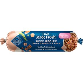 Blue Buffalo Love Made Fresh Natural Adult Dog Food for Small Breed Adult Dogs, Refrigerated,Beef with Carrots and Peas, Fresh Dog Food, Ready-to-Serve, 1-lb Roll in Kuwait