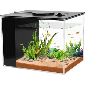 حوض أسماك AQUANEAT، خزان أسماك بيتا سعة 1 جالون، طقم حوض أسماك صغير مع ضوء LED ومضخة فلتر مياه in Kuwait